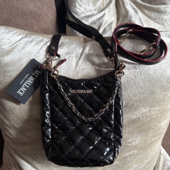 MZ Wallace Crosby Go Quilted Patent Crossbody Bag - Brand New - Picture 4 of 5